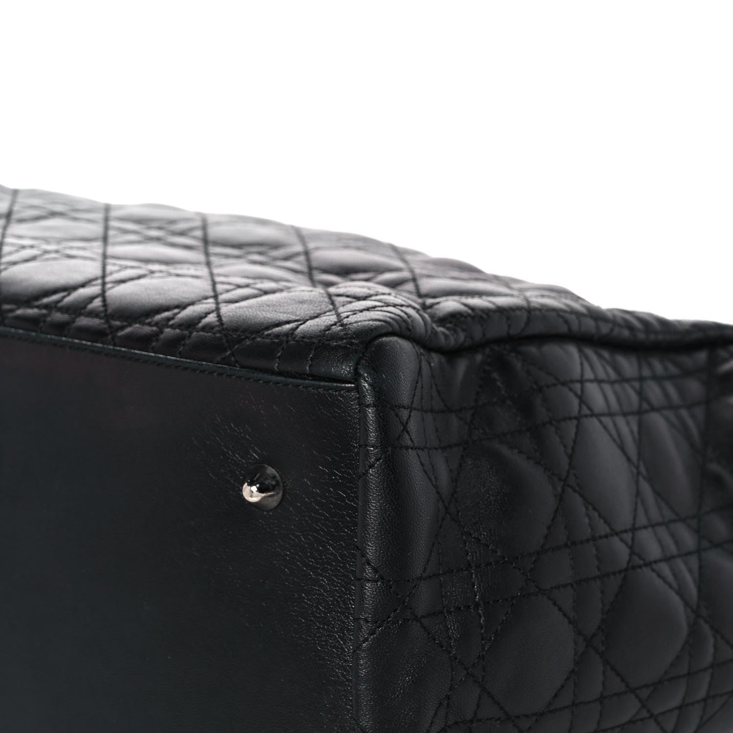 Christian Dior Lambskin Cannage Large Dior Soft Shopping Tote Black 12 of 14