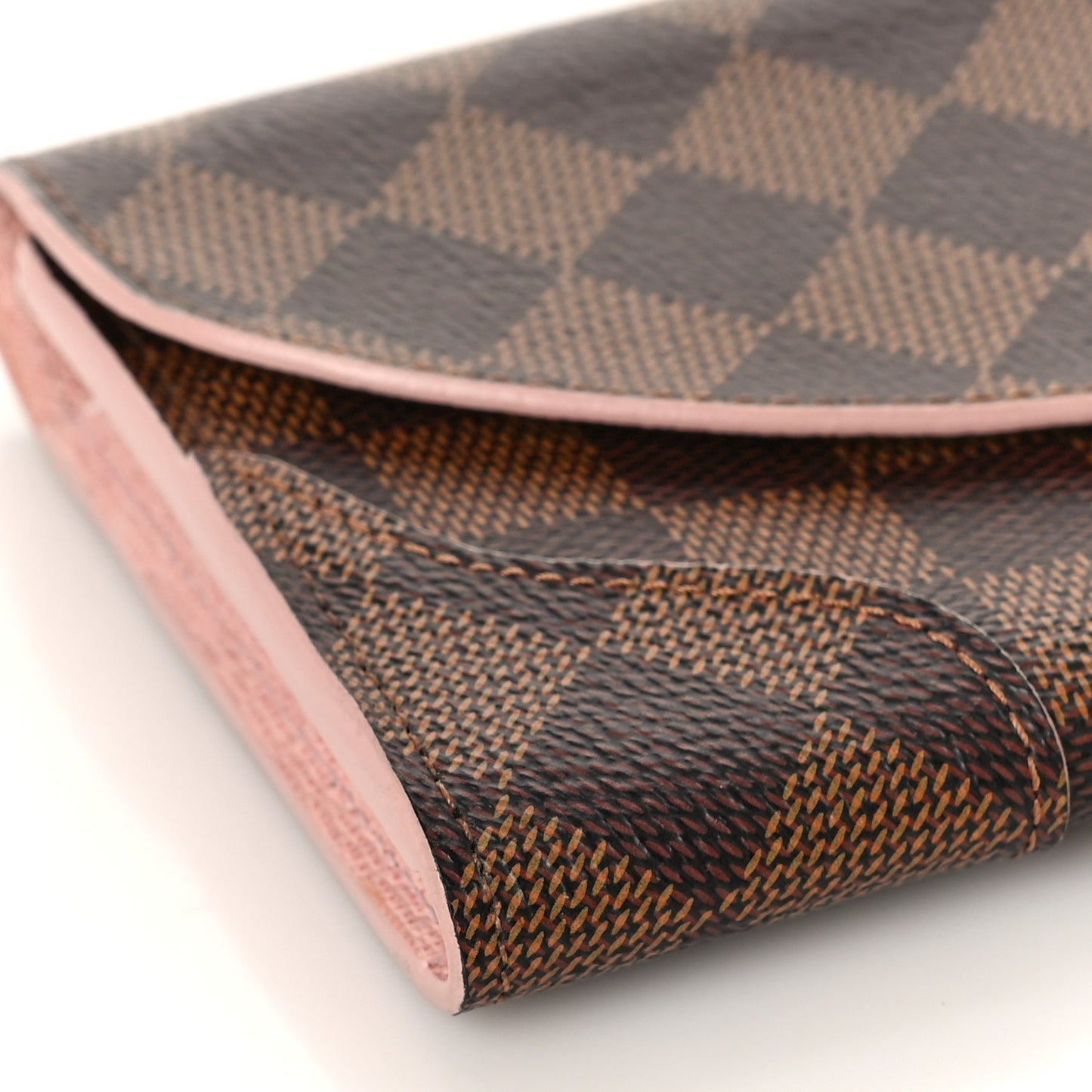 Damier Ebene Caissa Wallet Rose Ballerine