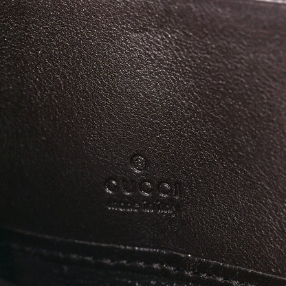 Gucci Guccissima Margaux Calfskin Metal Bar Zip Around Wallet Chocolate 6 of 10