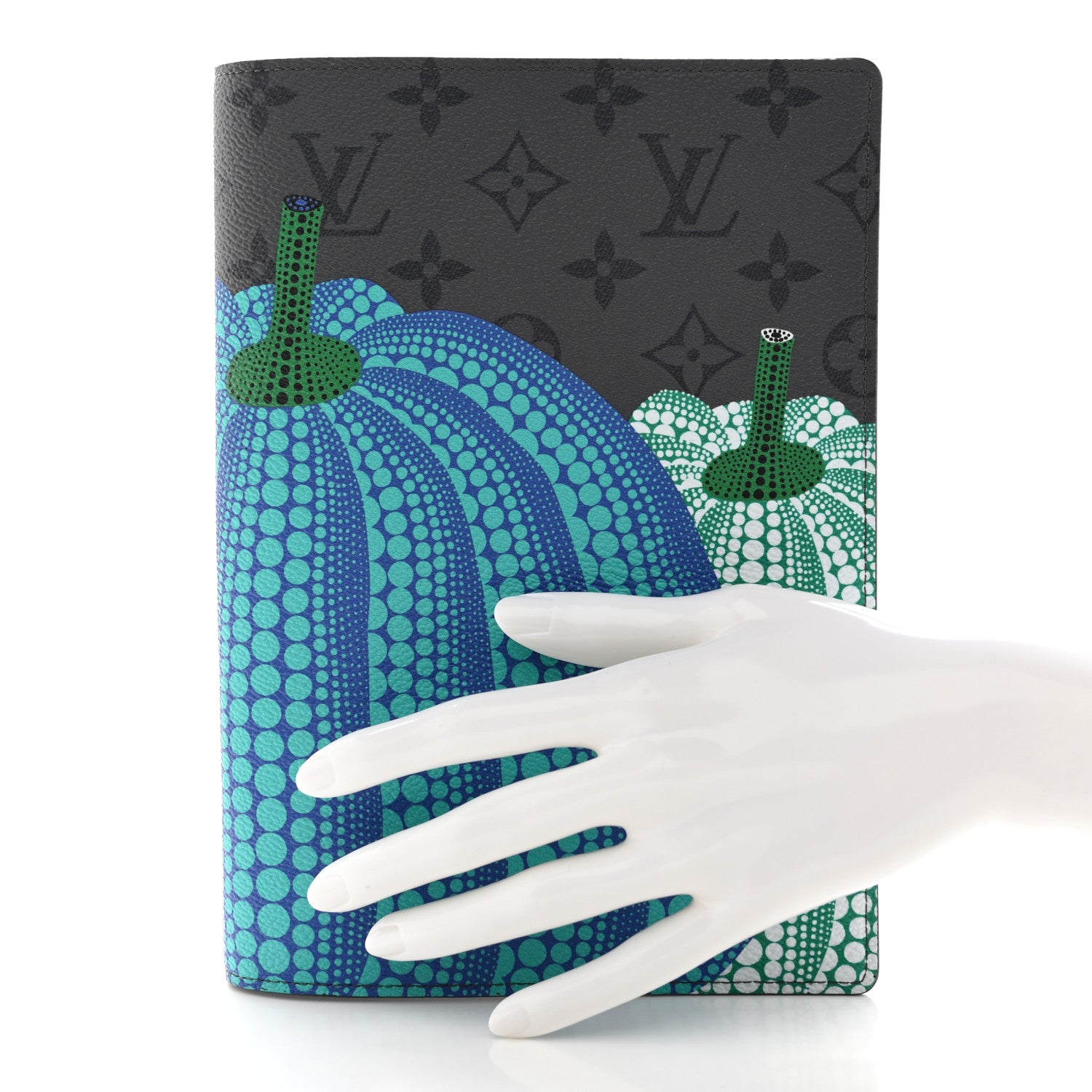 Louis Vuitton LV X YK Monogram Eclipse Reverse Pumpkin Notebook Cover Multicolor 2 of 8