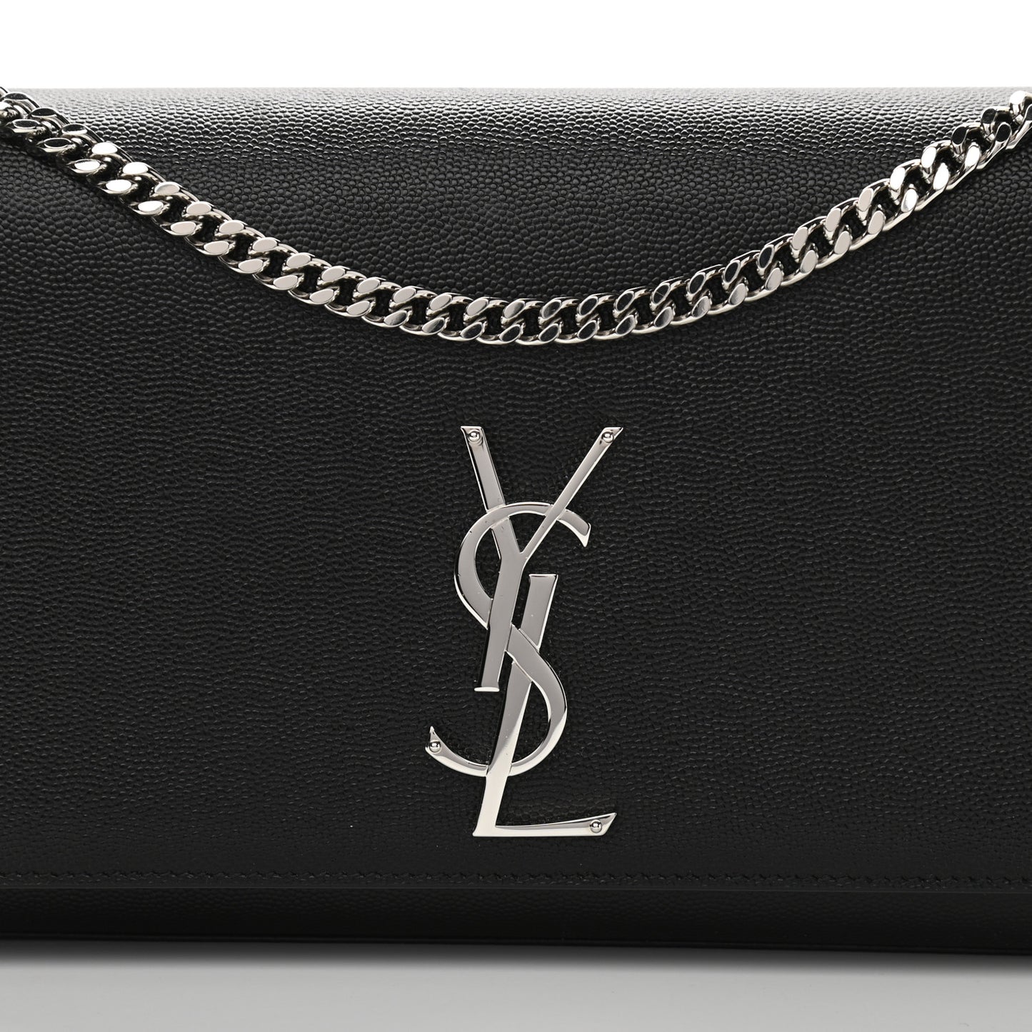 Grain De Poudre Medium Classic Monogram Kate Satchel Black