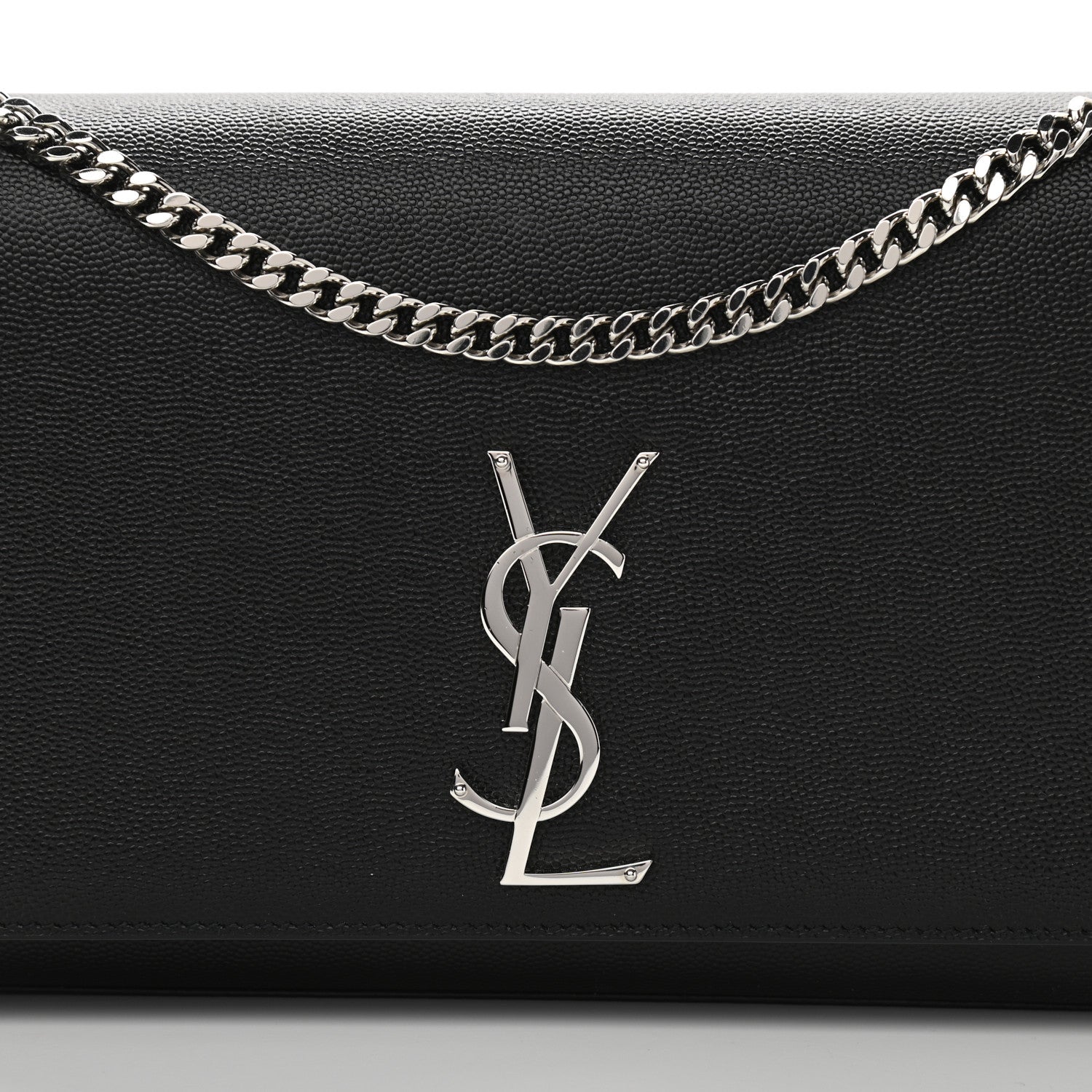 Saint Laurent Grain De Poudre Medium Classic Monogram Kate Satchel Black 8 of 11
