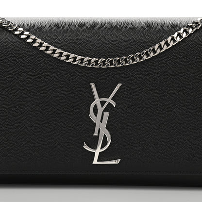 Saint Laurent Grain De Poudre Medium Classic Monogram Kate Satchel Black 8 of 11