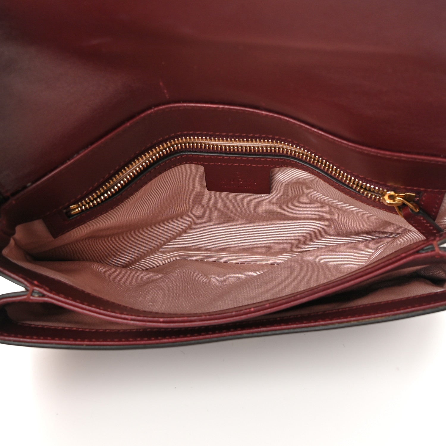 Gucci Vitello Palmellato Lux Small Arli Flap Shoulder Bag Vintage Bordeaux 5 of 19