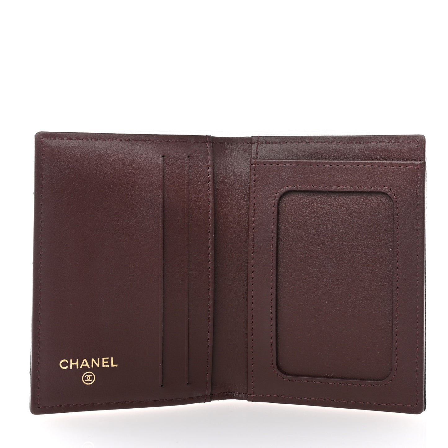 Caviar Quilted Card Holder Wallet Black