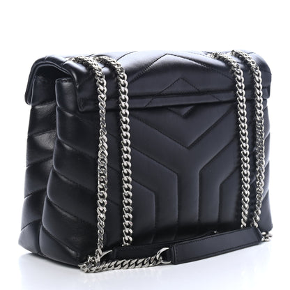 Saint Laurent Calfskin Y Quilted Monogram Small Loulou Chain Satchel Black 2 of 4