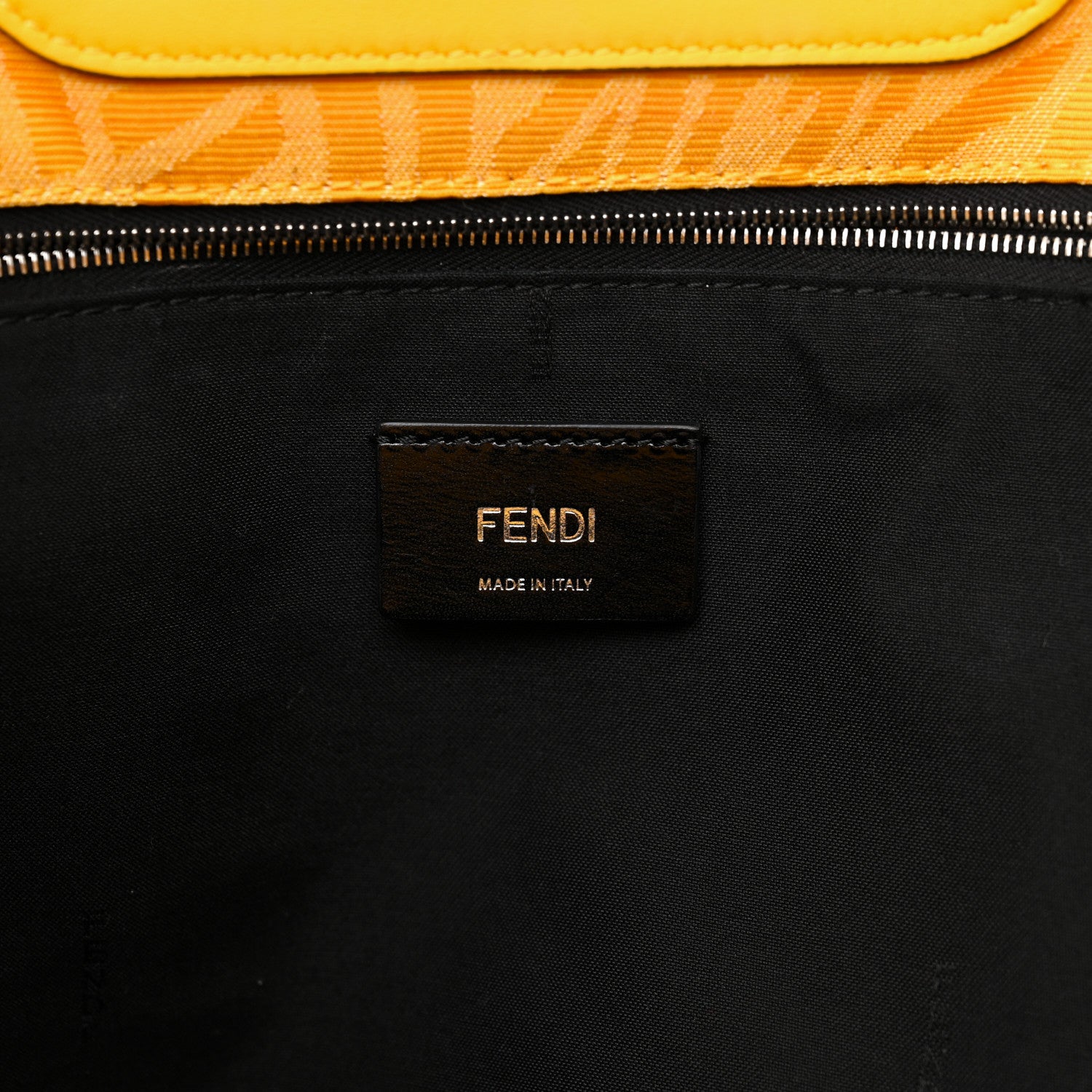 Fendi X SARAH COLEMAN Fabric Jacquard Vitello Grace Light FF Vertigo East West Shopper Tote Mimosa 6 of 13