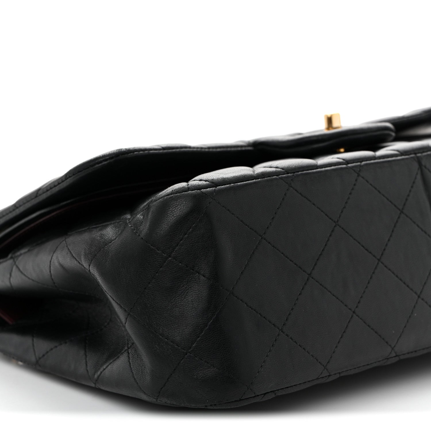 Chanel Lambskin Quilted Jumbo Double Flap Black 8 of 10