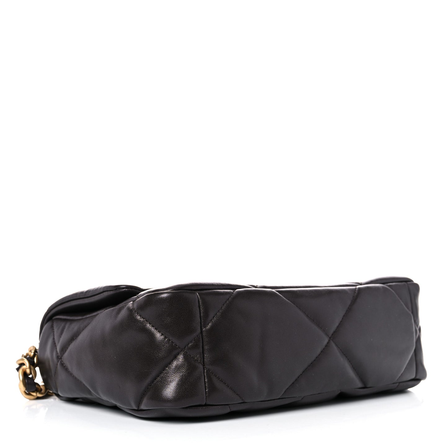 Lambskin Quilted Medium Chanel 19 Flap Dark Brown
