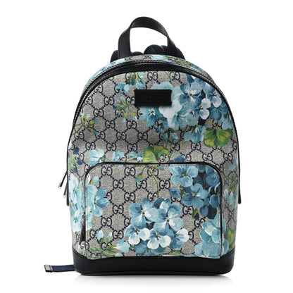 Gucci GG Supreme Monogram Blooms Small Day Backpack Blue 1 of 23