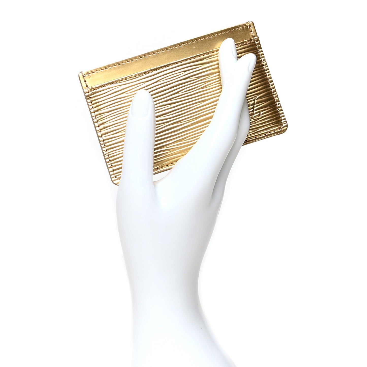 Epi Card Holder Gold
