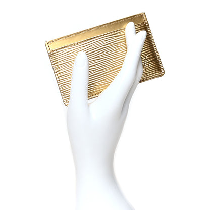 Louis Vuitton Epi Card Holder Gold 2 of 7