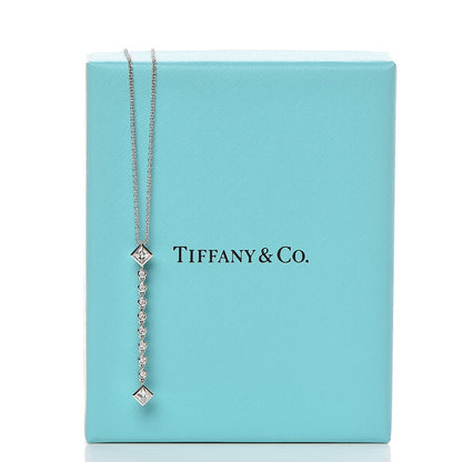 Tiffany Platinum Diamond Grace Pendant Necklace 7 of 7