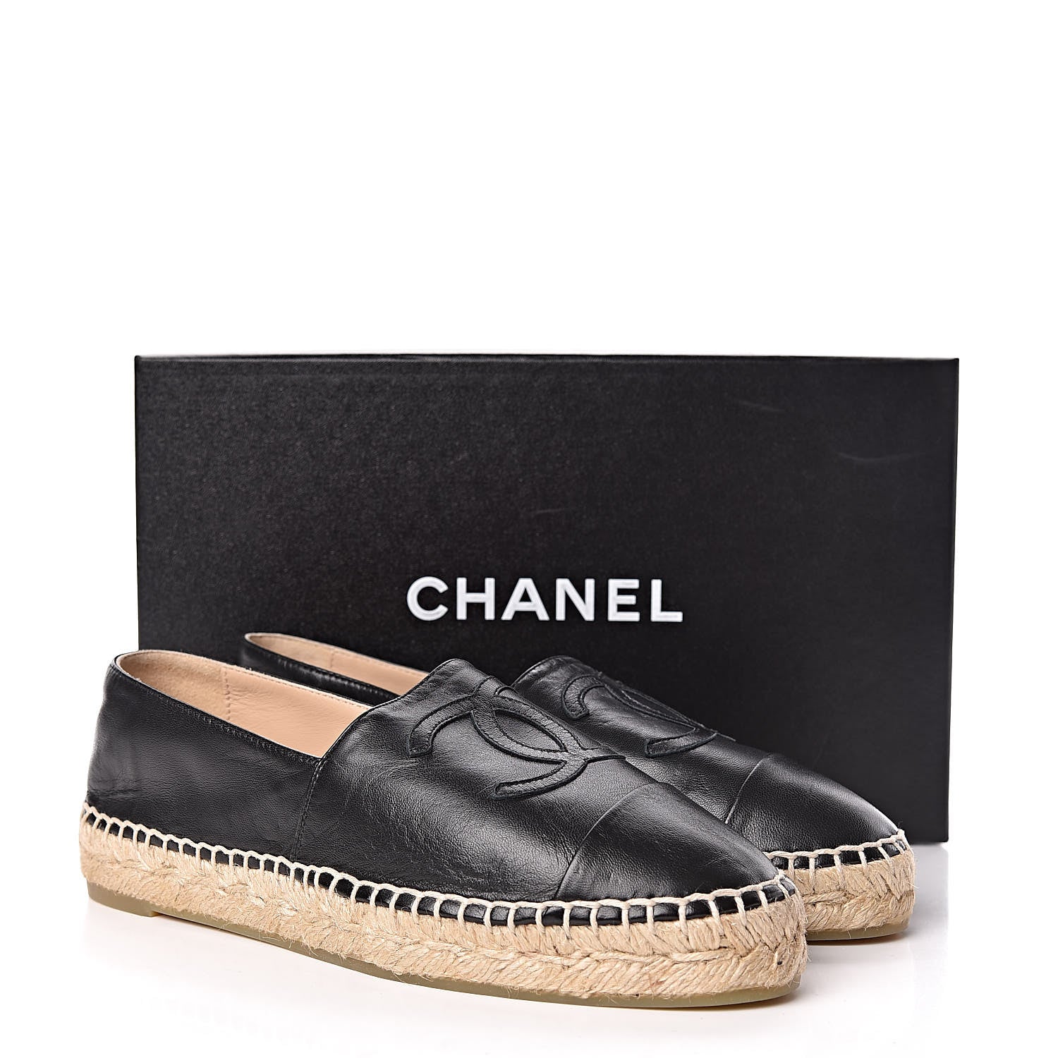 Chanel Lambskin CC Espadrilles 37 Black 11 of 11