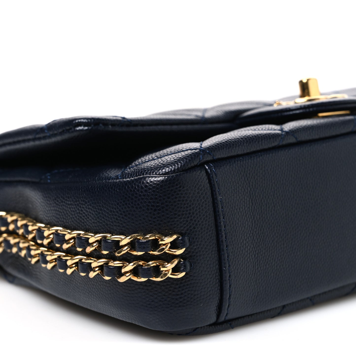 Caviar Quilted Mini CC You Flap Navy