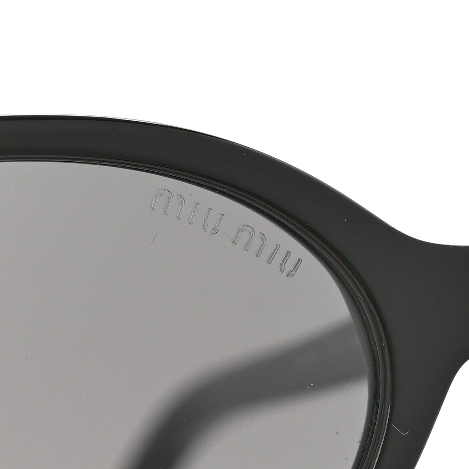 Miu Miu Acetate Oval Regard Sunglasses SMU04Z Black 7 of 8