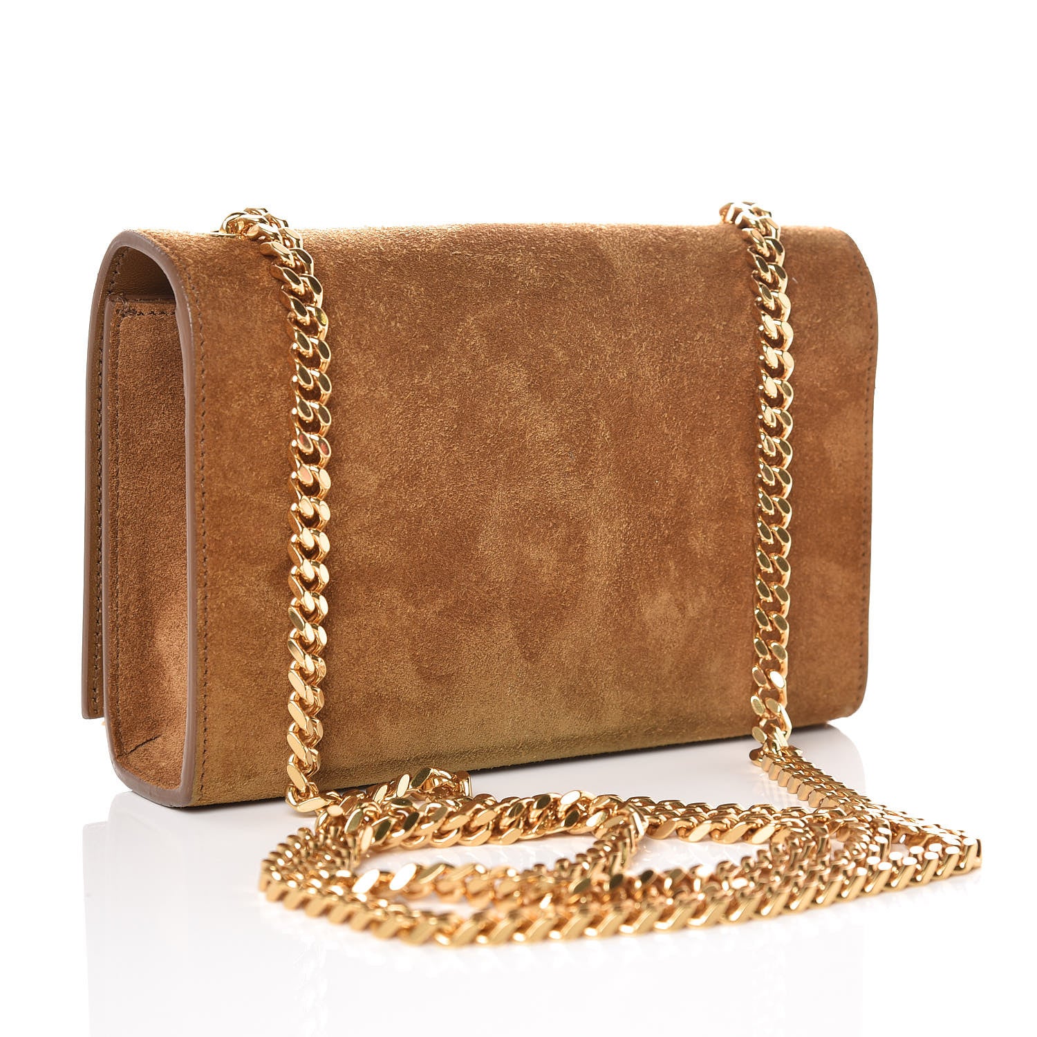 Saint Laurent Suede Small Classic Monogram Kate Tassel Satchel Light Ochre 3 of 7