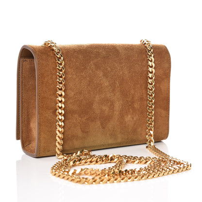 Saint Laurent Suede Small Classic Monogram Kate Tassel Satchel Light Ochre 3 of 7