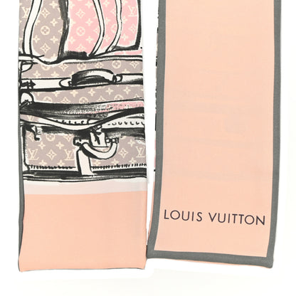 Louis Vuitton Silk Monogram Trunks Bandeau Rose Poudre 3 of 4