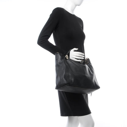 Gucci Pebbled Calfskin Medium Miss GG Top Handle Bag Light Cuir 3 of 8