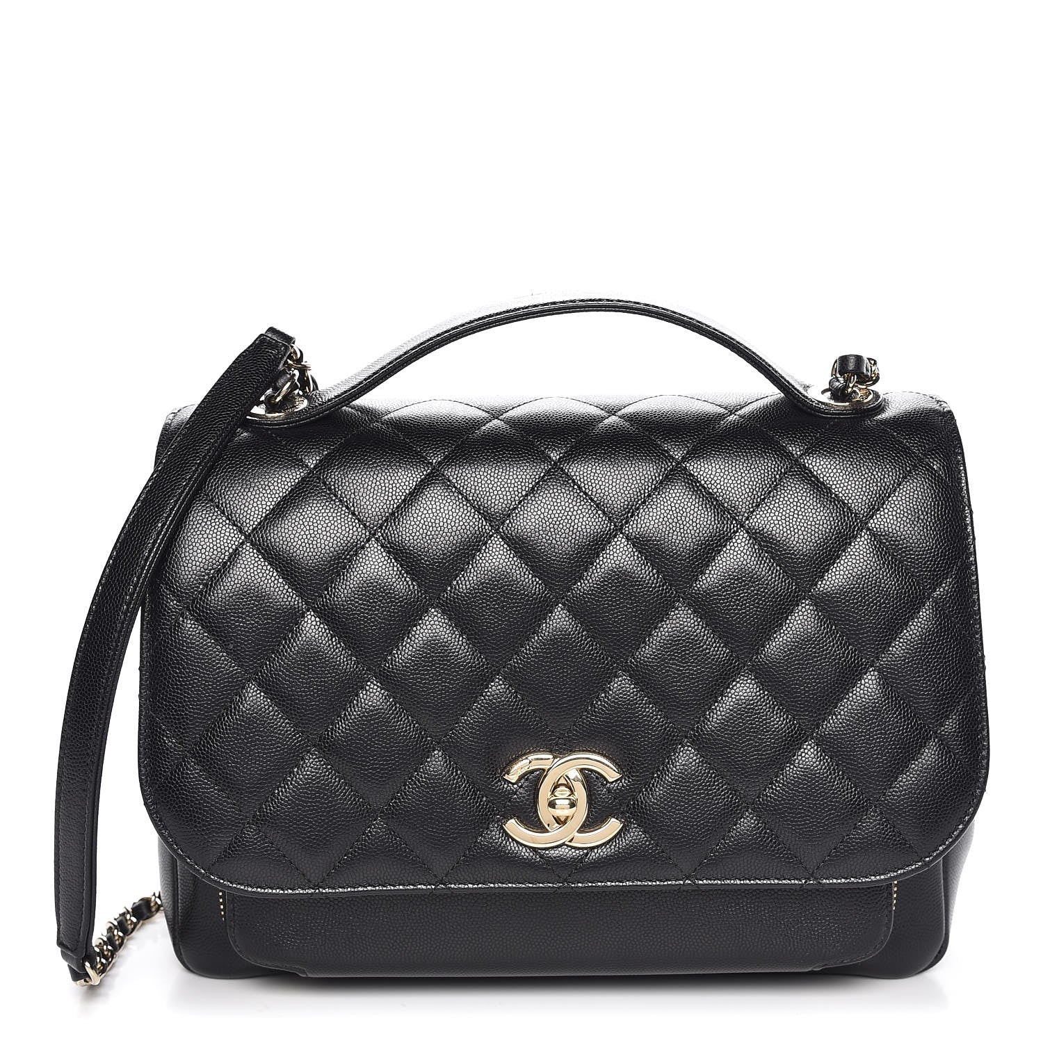 Chanel Caviar Quilted Large Business Affinity Flap Black 1 of 8