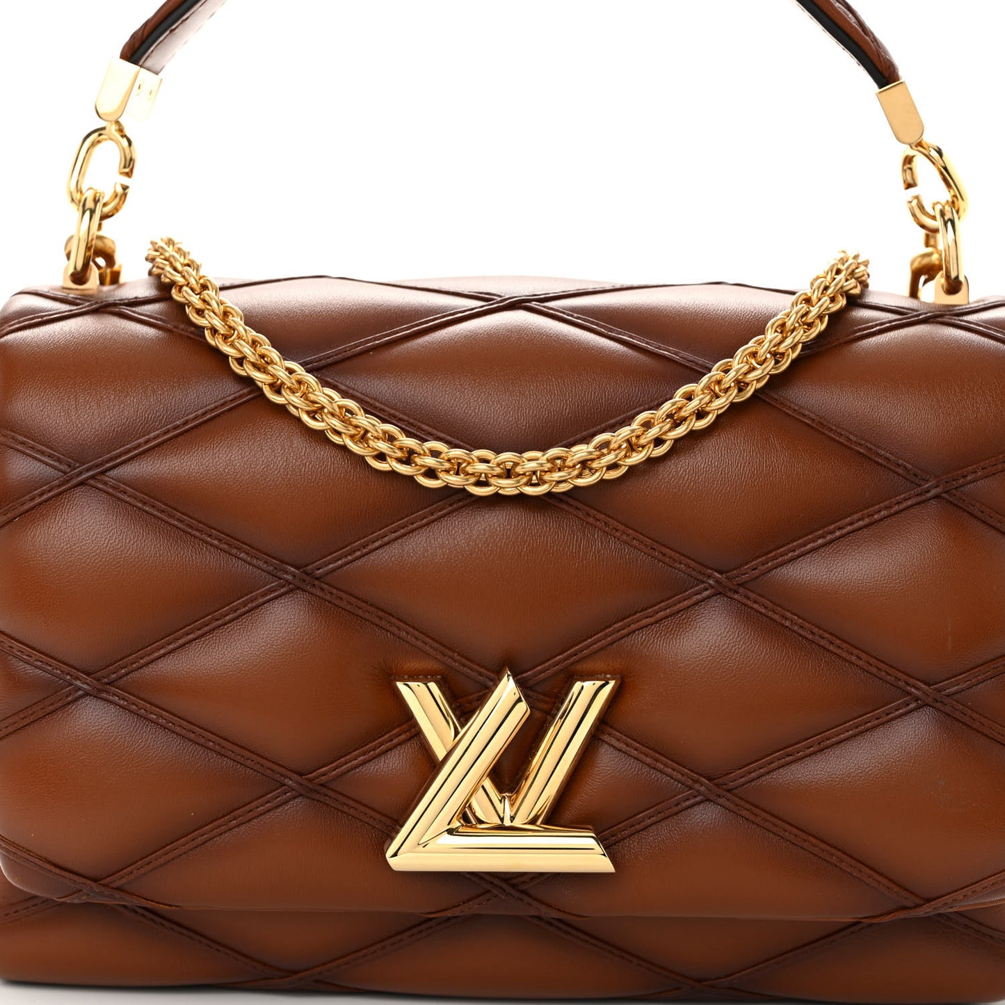 Lambskin Malletage Top Handle GO-14 MM Tan