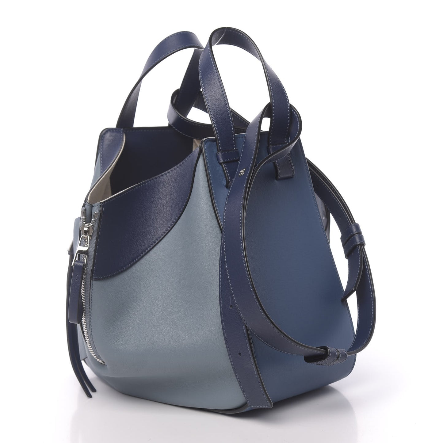 Calfskin Small Hammock Shoulder Bag Blue