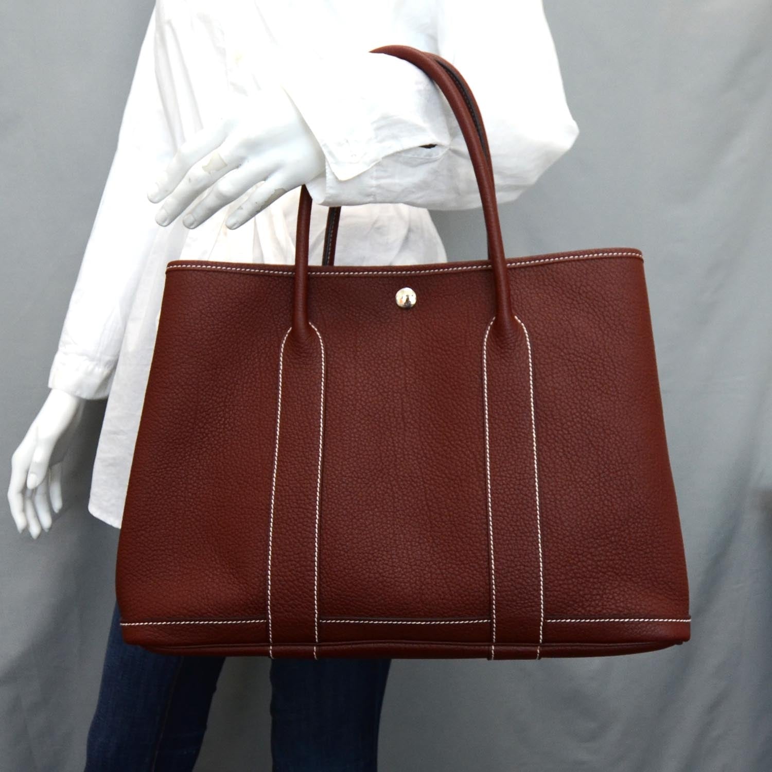 Hermes Negonda Garden Party Tote 36 MM Rouge H 2 of 8