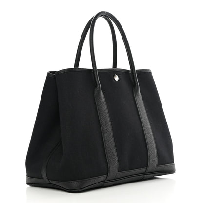 Hermes Toile Militaire Negonda Verso Garden Party Tote 36 MM Black Rouge H 3 of 13