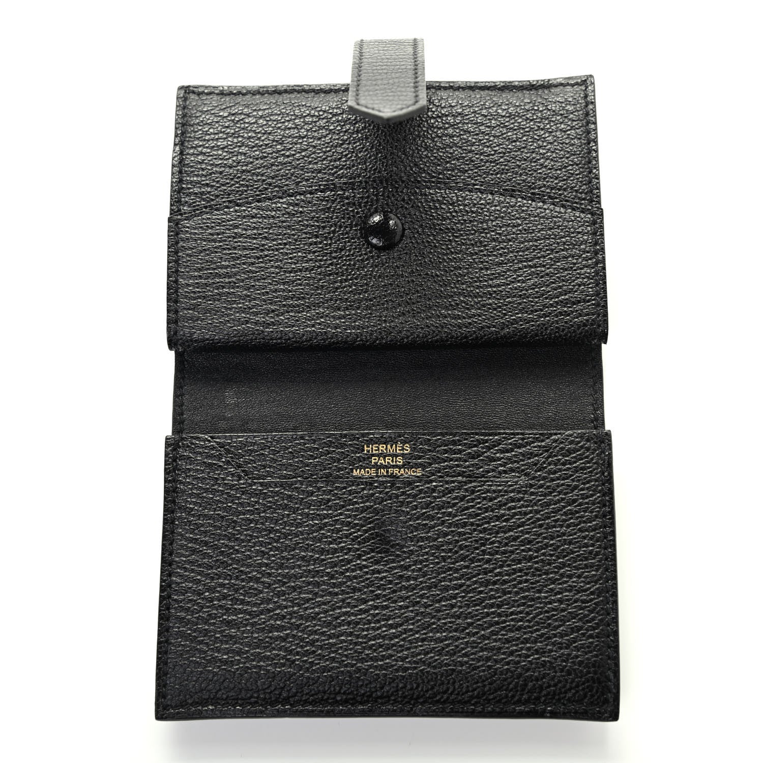 Hermes Chevre Mysore Mini Bearn Wallet Black 5 of 7