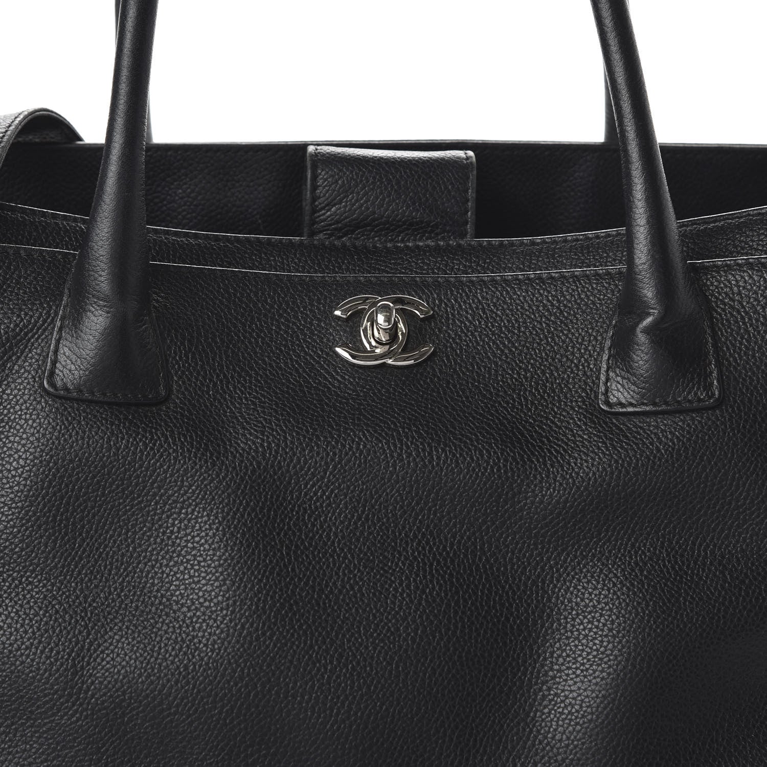 Chanel Calfskin Cerf Executive Shopper Tote Black 13 of 13