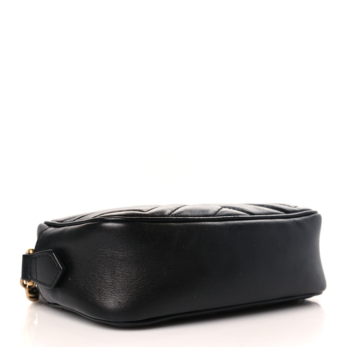 Calfskin Matelasse Mini GG Marmont Chain Shoulder Bag Black