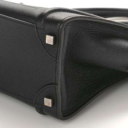 Celine Drummed Calfskin Micro Luggage Black 9 of 9