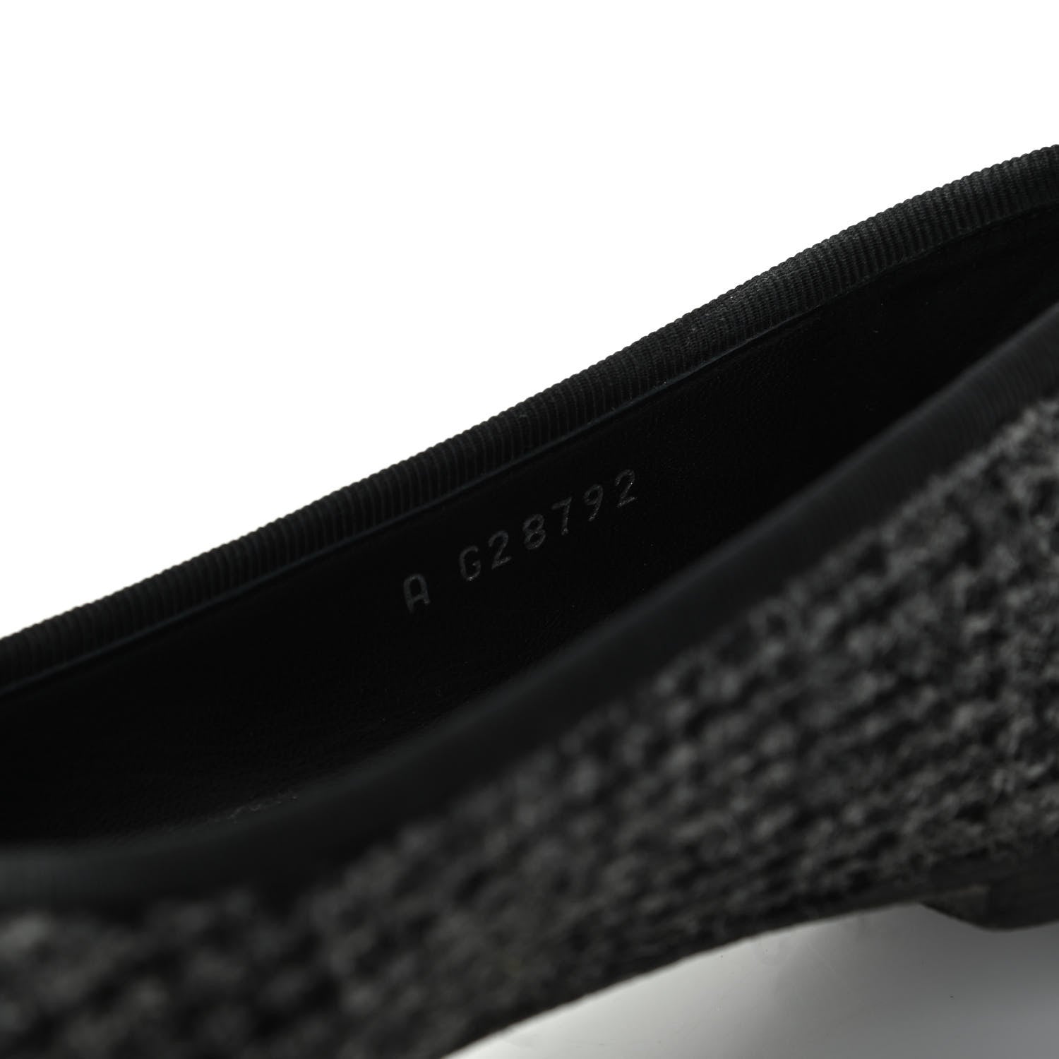 Chanel Tweed Cap Toe Ballerina Flats 36 Black Grey 10 of 11