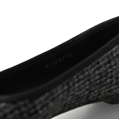 Chanel Tweed Cap Toe Ballerina Flats 36 Black Grey 10 of 11