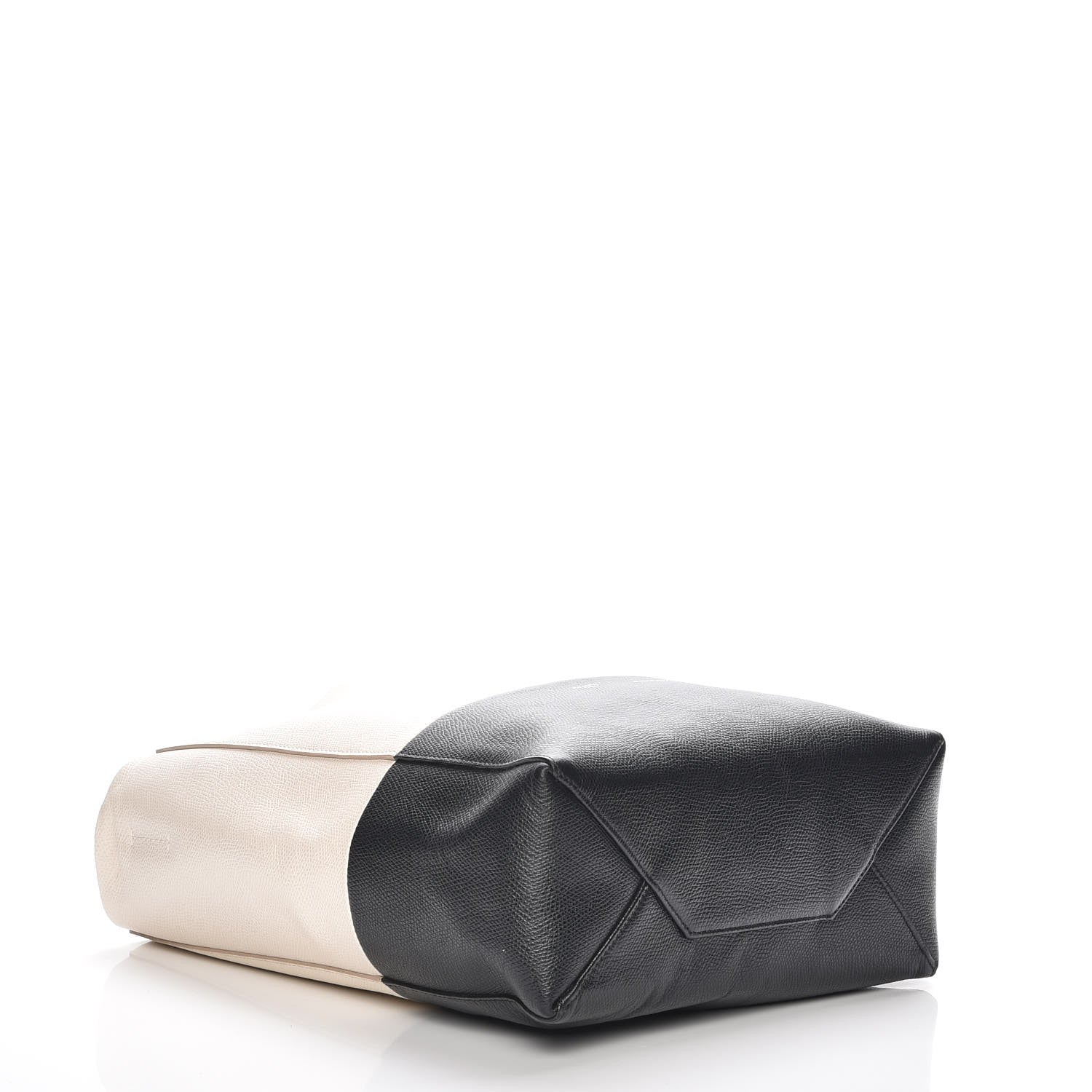 Celine Grained Calfskin Small Vertical Bi-Cabas Cream Black 5 of 7