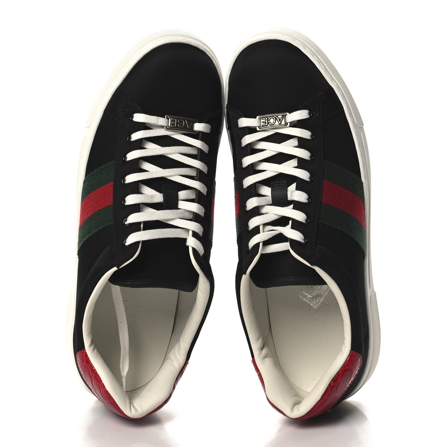 Econyl Nylon Diva Crocodile Web Mens Ace Sneakers 9 Black