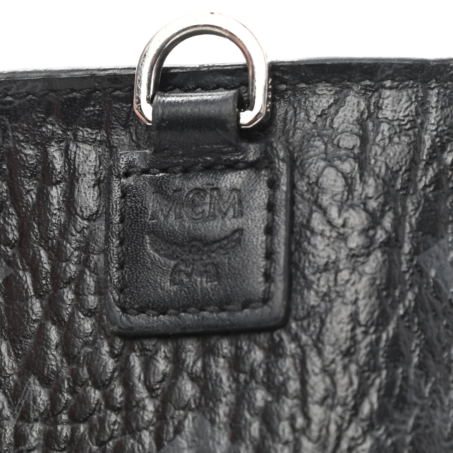 MCM Visetos Lanyard Card Holder Black 6 of 12