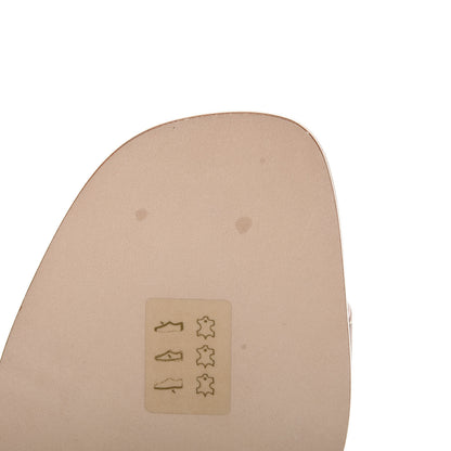 Hermes Box Calfskin Oran Sandals 40 Gold 8 of 10