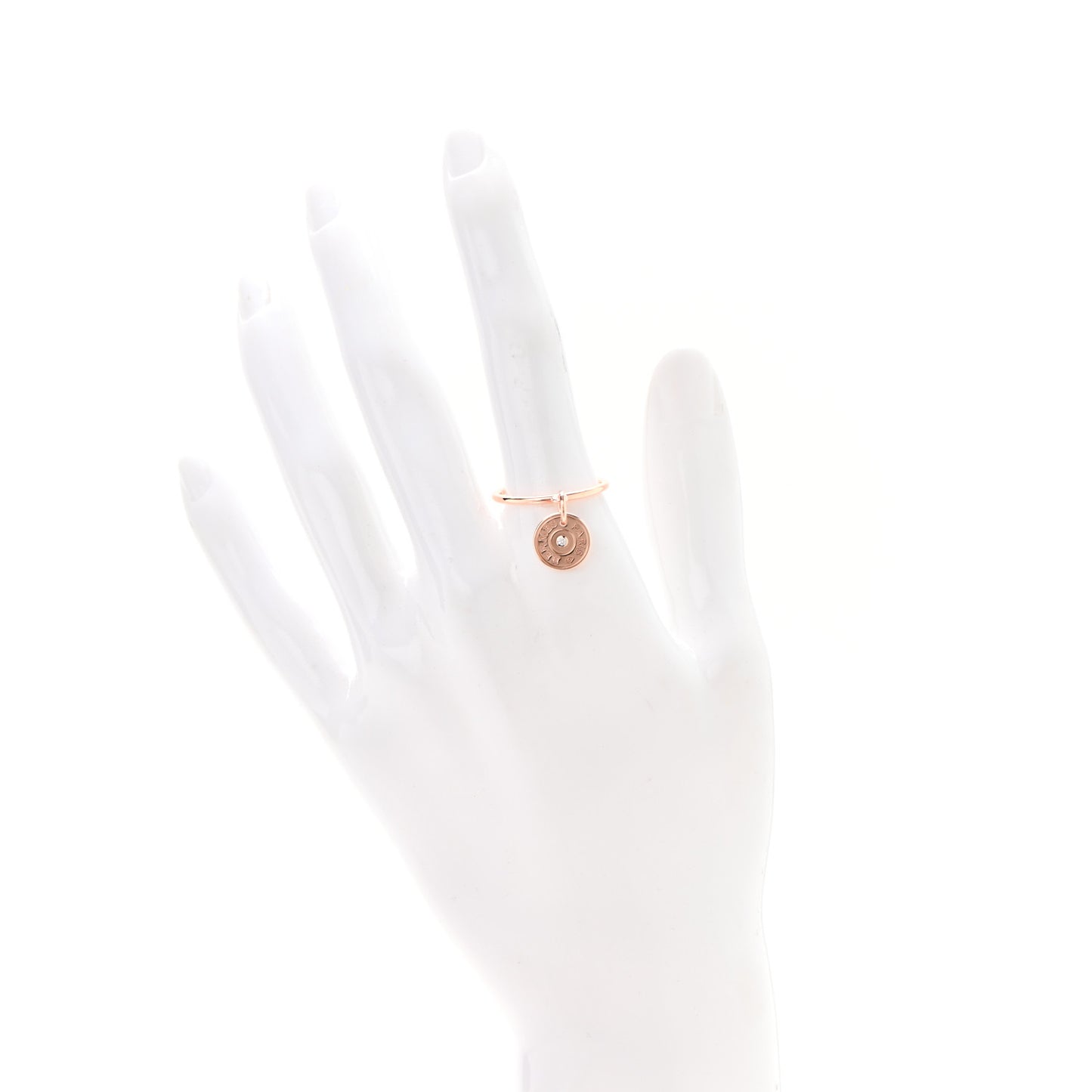 18K Rose Gold Diamond Gambade Ring 55 7.25