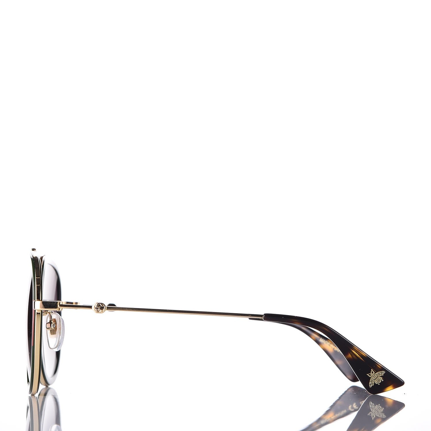 Gucci Web Aviator Sunglasses GG0062S Green Red 3 of 8