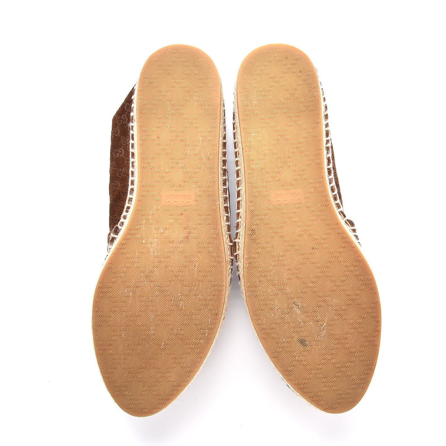 Suede Microguccissima Espadrilles 39.5 Nut Brown