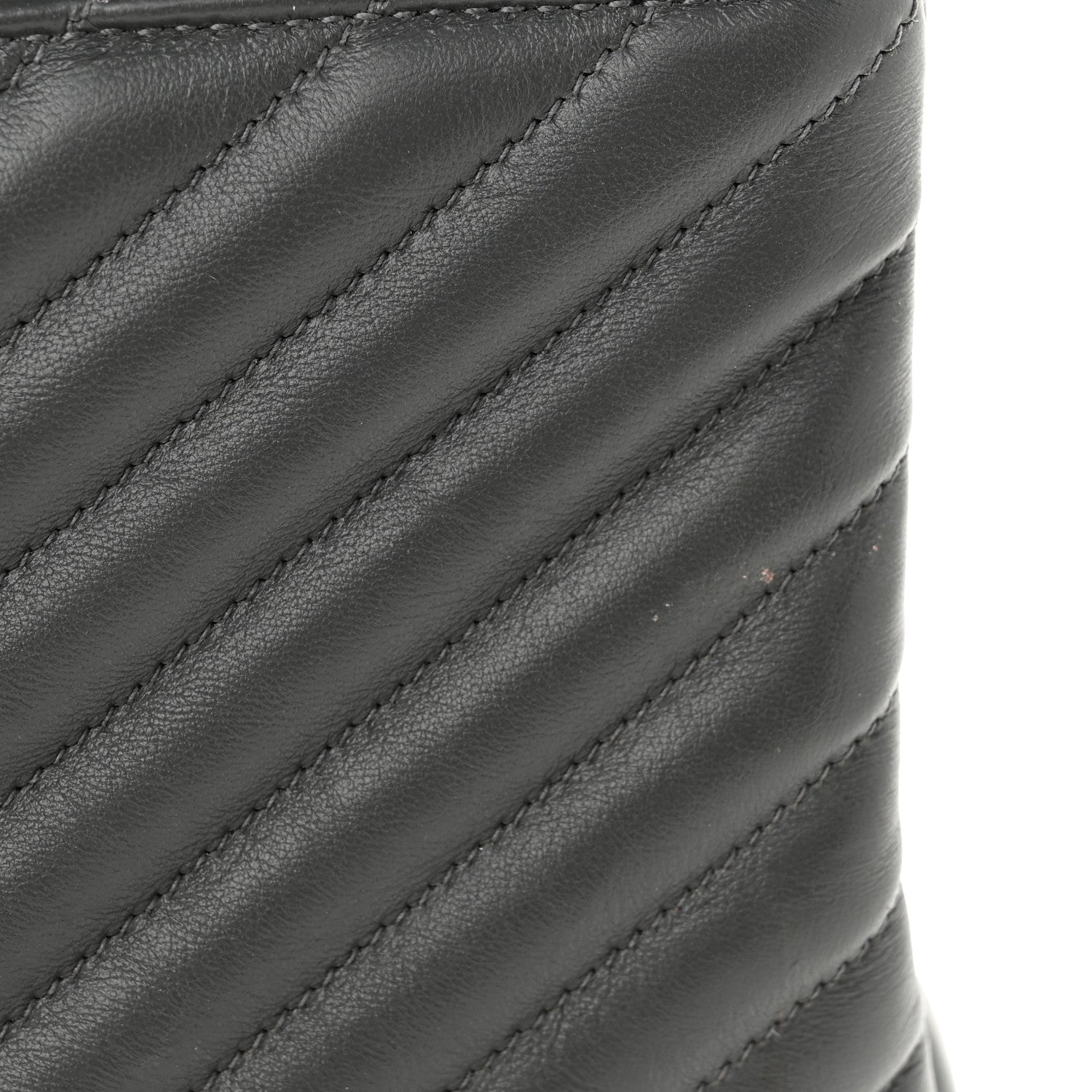 Saint Laurent Sheepskin Matelasse Chevron Monogram Medium College Bag Light Coal 11 of 13