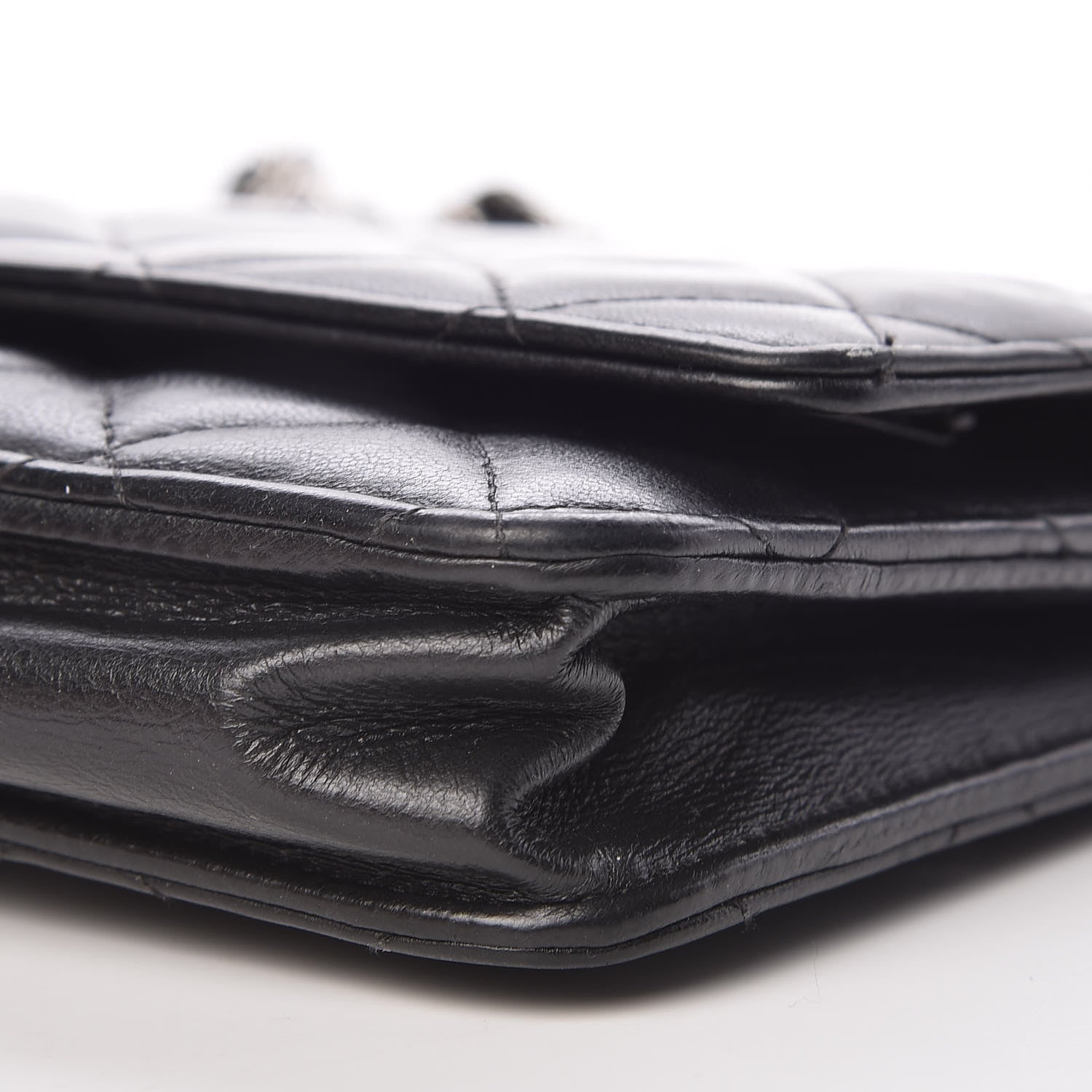 Chanel Lambskin Quilted Wallet On Chain WOC Black 10 of 10