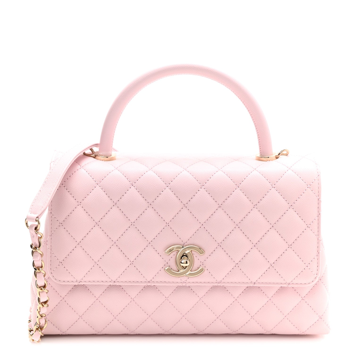 Chanel Caviar Quilted Small Coco Handle Flap Light Pink 1 of 11