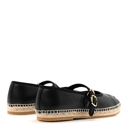 Chanel Lambskin Jute Mary Jane Flats 40 Black 4 of 10