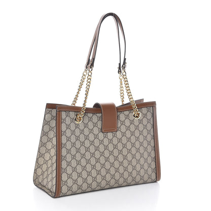 Gucci GG Supreme Monogram Medium Padlock Tote Beige Cuir 3 of 9