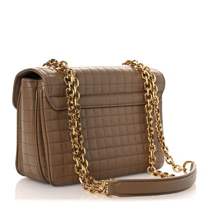 Celine Calfskin Quilted Medium C Bag Beige 3 of 13