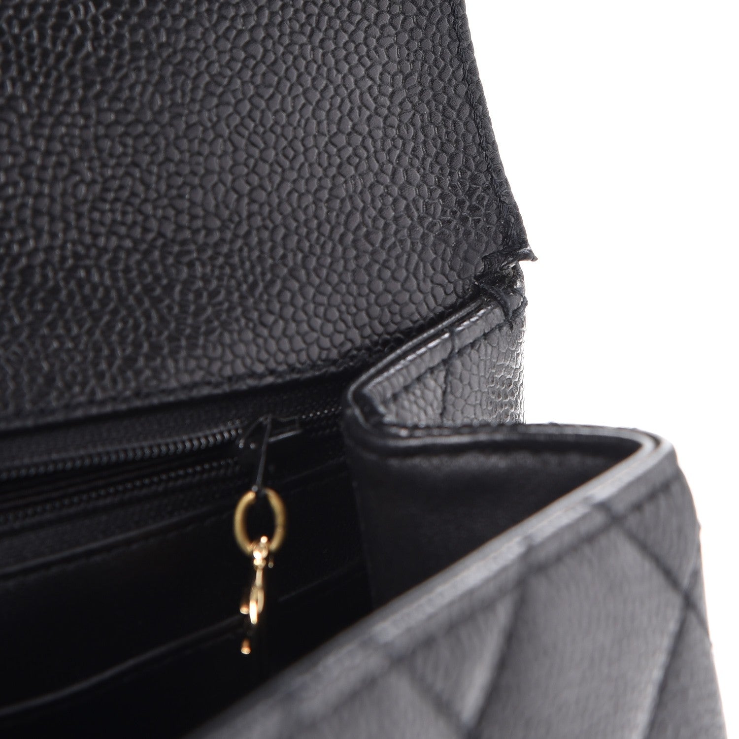 Chanel Caviar Quilted Jumbo Kelly Flap Black 9 of 12