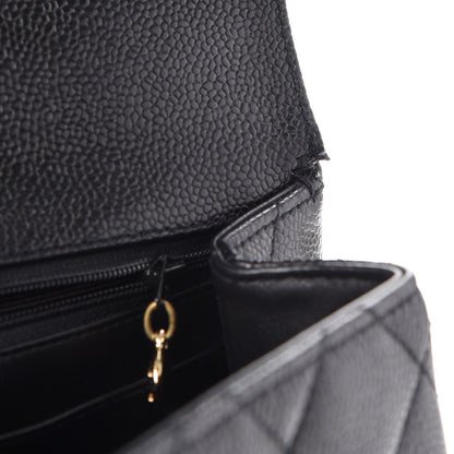 Chanel Caviar Quilted Jumbo Kelly Flap Black 9 of 12